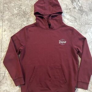 Women’s Vans Red Logo Print Long Sleeve Pullover Hoodie / Sweater Medium